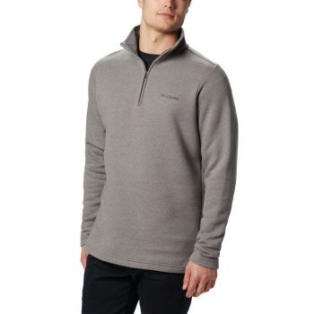 Columbia Great Hart Mountain III Half Zip Fleece, Pullover Grises Para Hombre | 165709-TKV